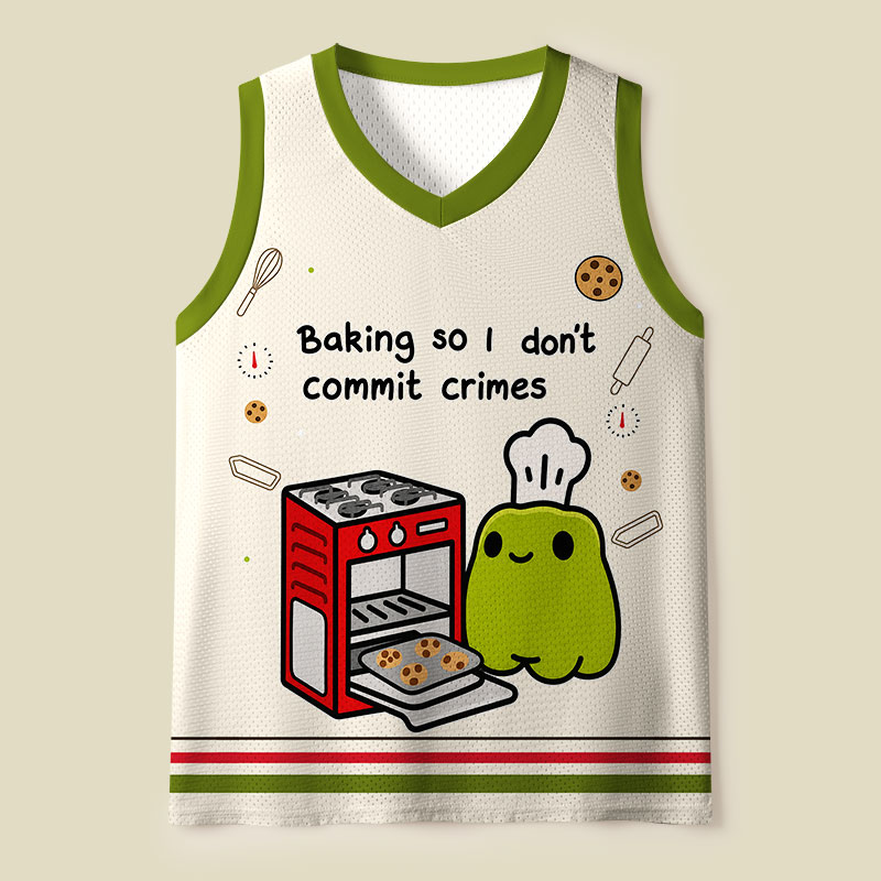 Baking So I Don't Commit Crimes Mesh Tank Top