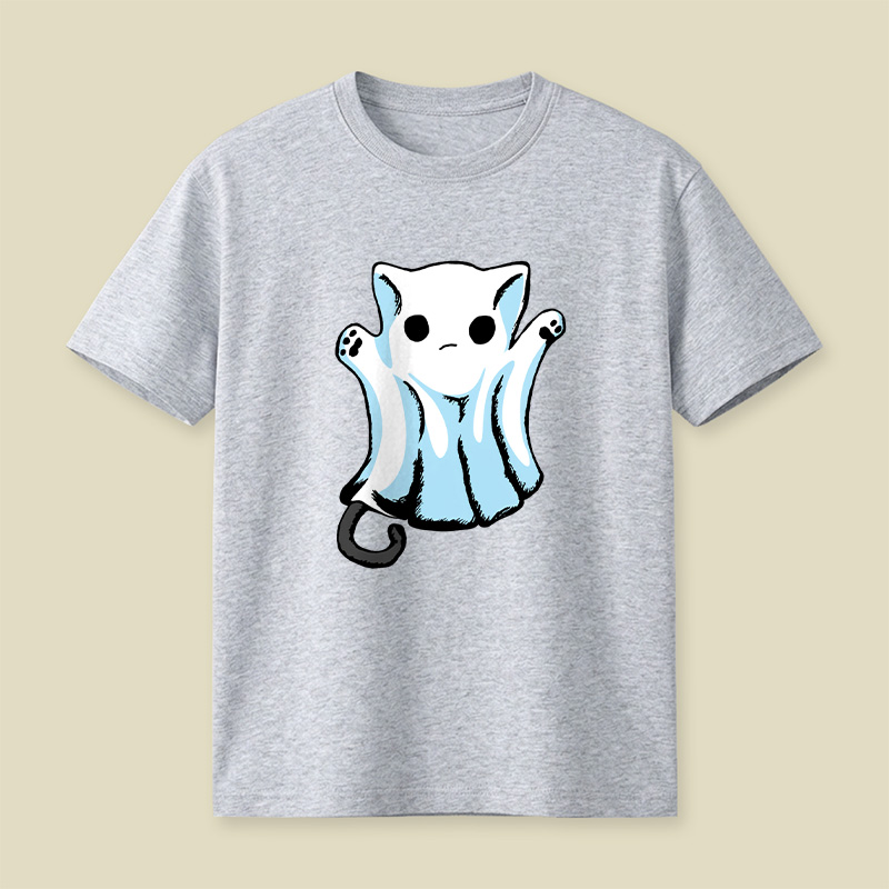 Cute Boo Ghost Cat Halloween Playful T-Shirt