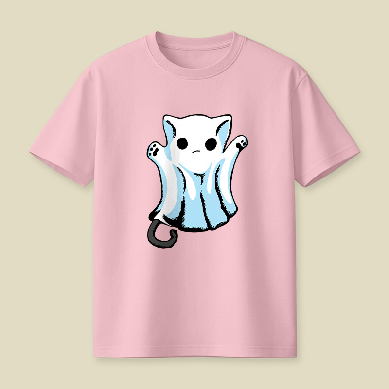 Cute Boo Ghost Cat Halloween Playful T-Shirt