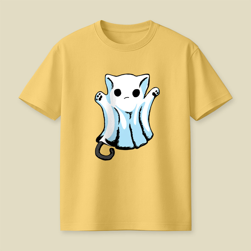 Cute Boo Ghost Cat Halloween Playful T-Shirt