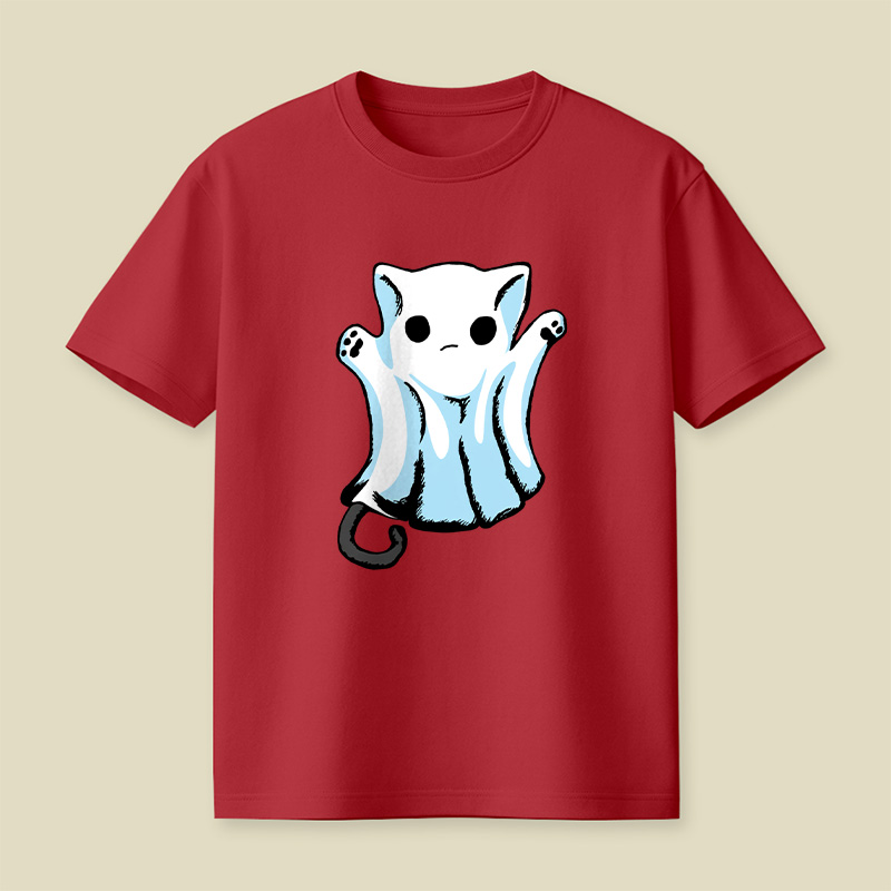 Cute Boo Ghost Cat Halloween Playful T-Shirt