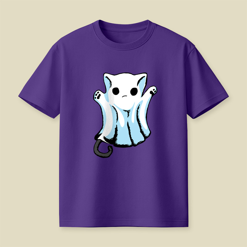 Cute Boo Ghost Cat Halloween Playful T-Shirt