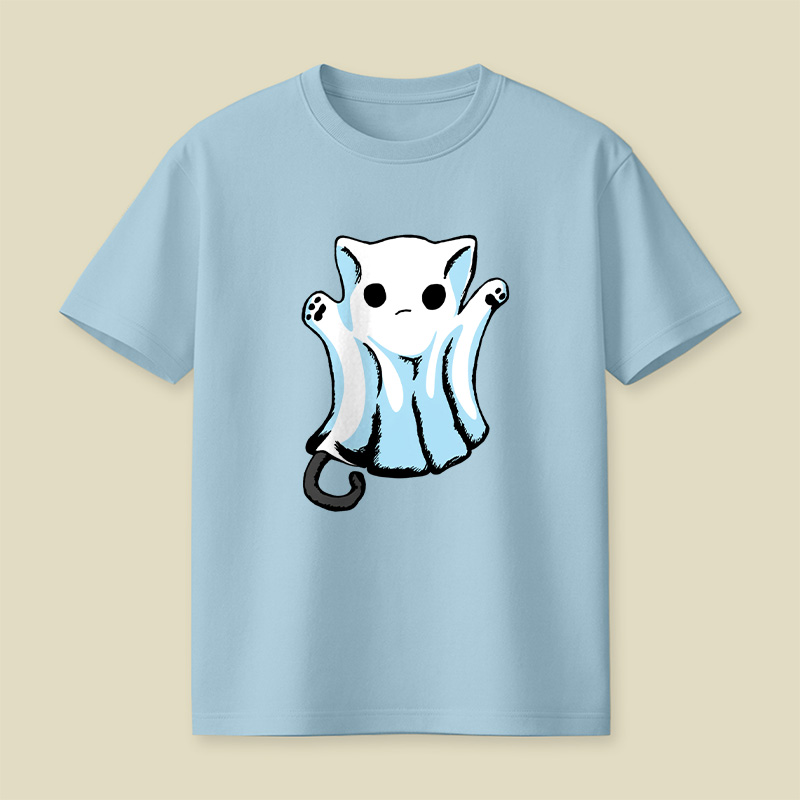 Cute Boo Ghost Cat Halloween Playful T-Shirt