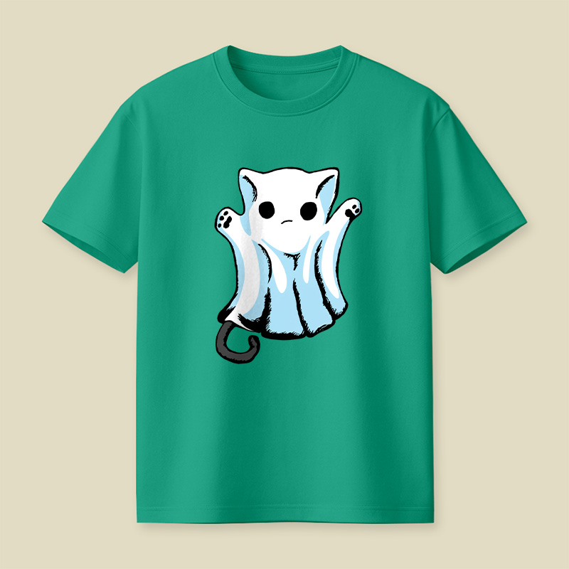 Cute Boo Ghost Cat Halloween Playful T-Shirt