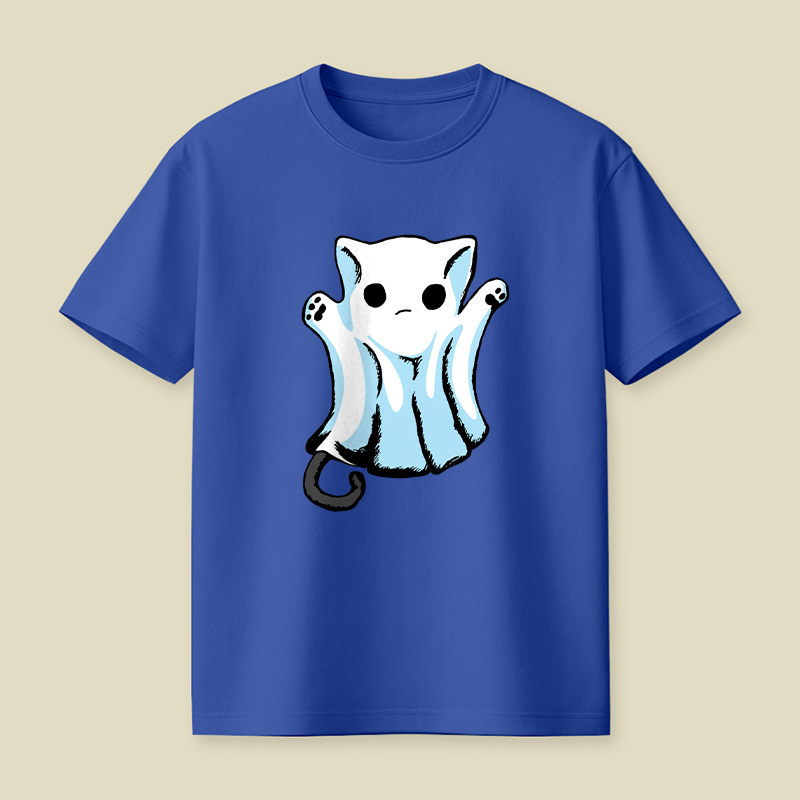 Cute Boo Ghost Cat Halloween Playful T-Shirt