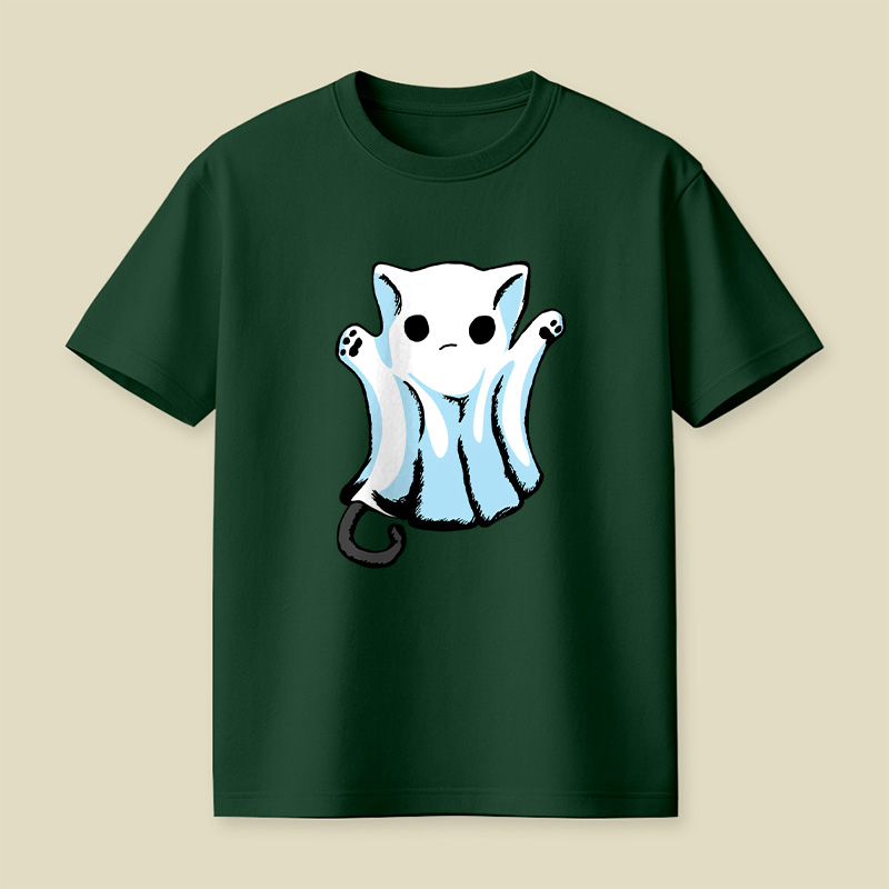Cute Boo Ghost Cat Halloween Playful T-Shirt