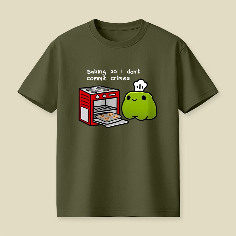 Baking So I Don't Commit Crimes Playful T-Shirt