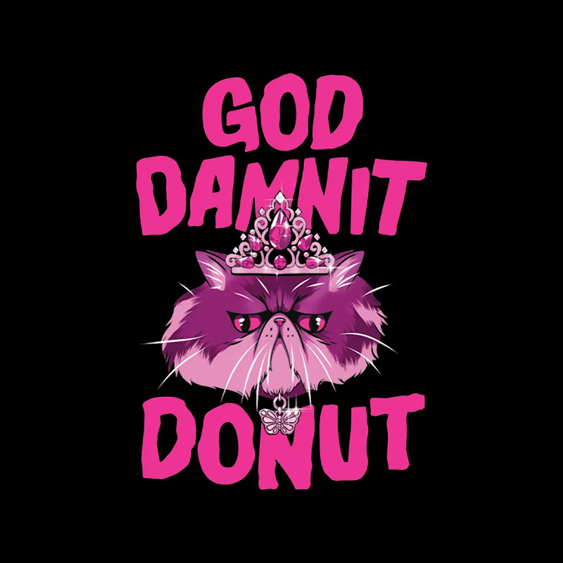 Donut Cat Playful T-Shirt