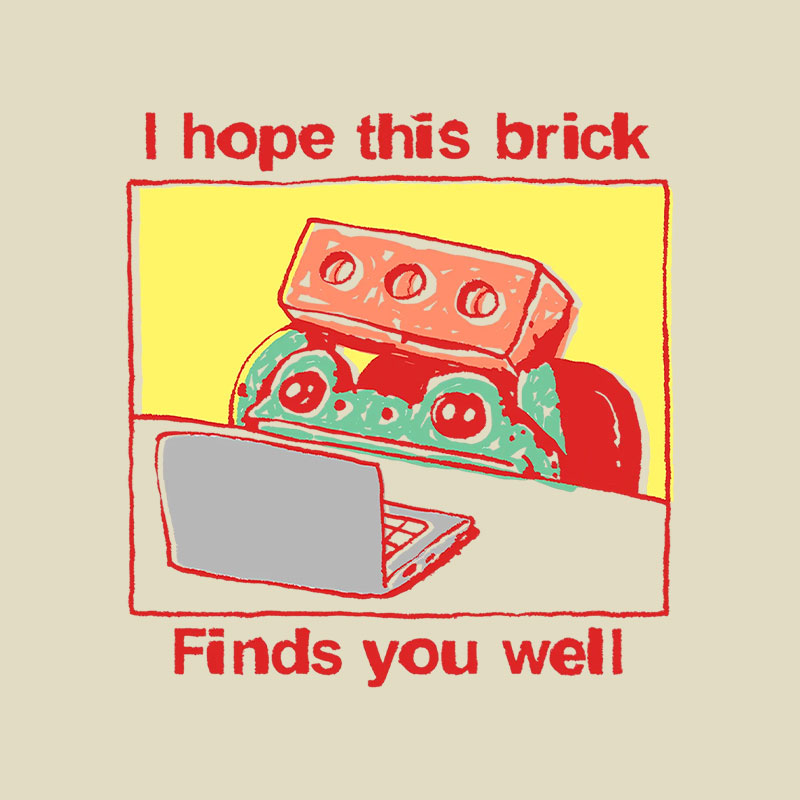 I Hope This Brick Finds You Well Playful T-Shirt