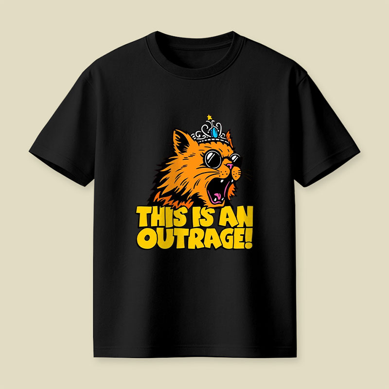 This is an Outrage Cat Playful T-Shirt