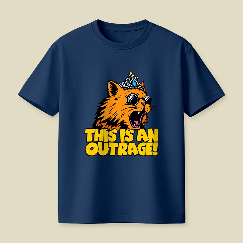 This is an Outrage Cat Playful T-Shirt