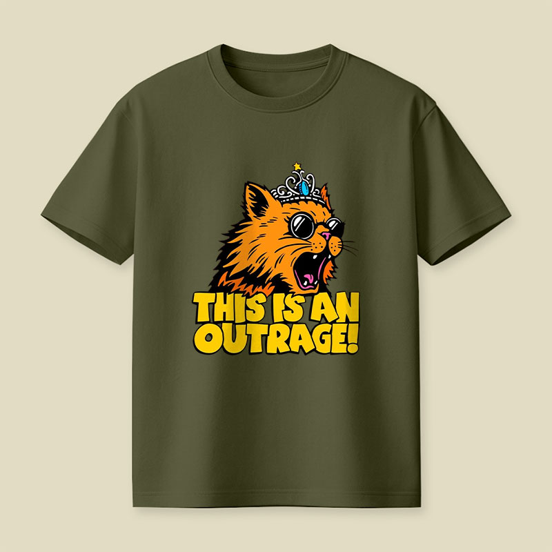 This is an Outrage Cat Playful T-Shirt
