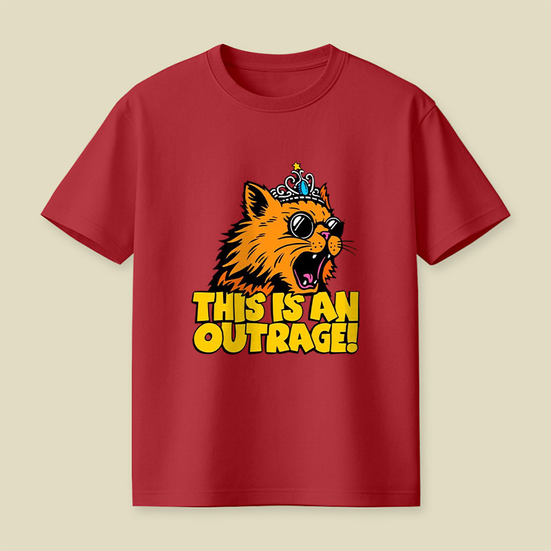 This is an Outrage Cat Playful T-Shirt