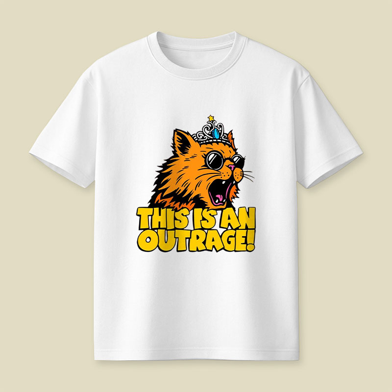 This is an Outrage Cat Playful T-Shirt