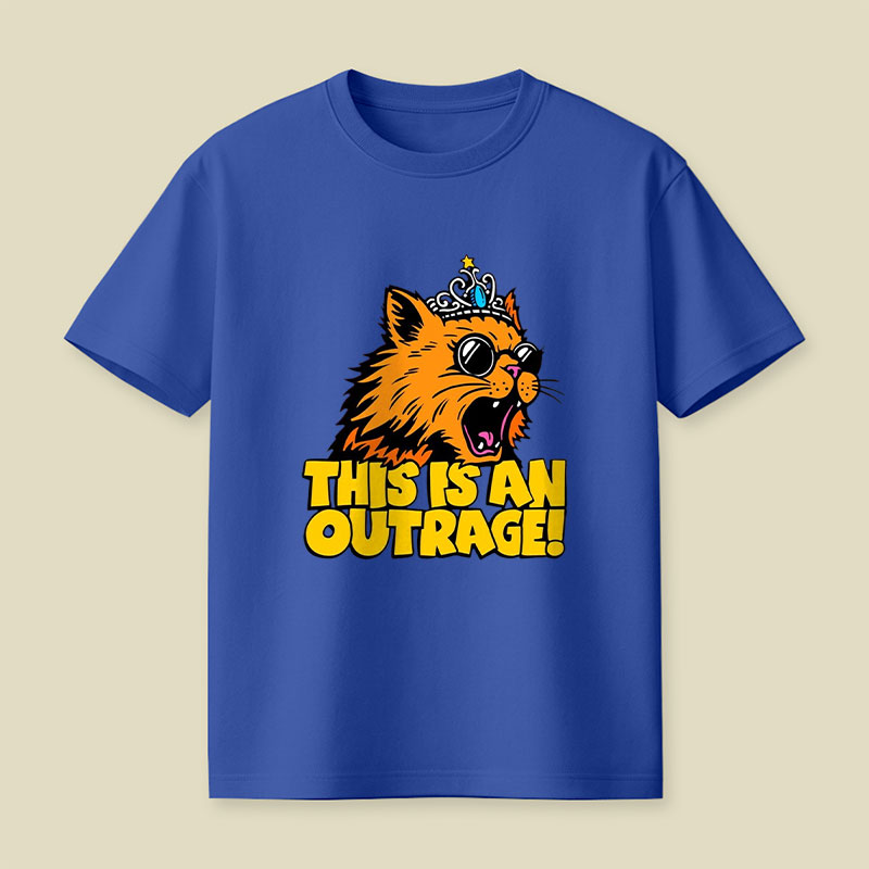 This is an Outrage Cat Playful T-Shirt