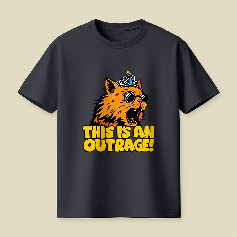 This is an Outrage Cat Playful T-Shirt