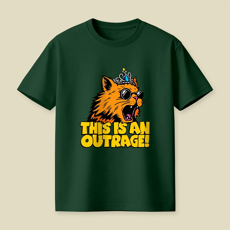 This is an Outrage Cat Playful T-Shirt