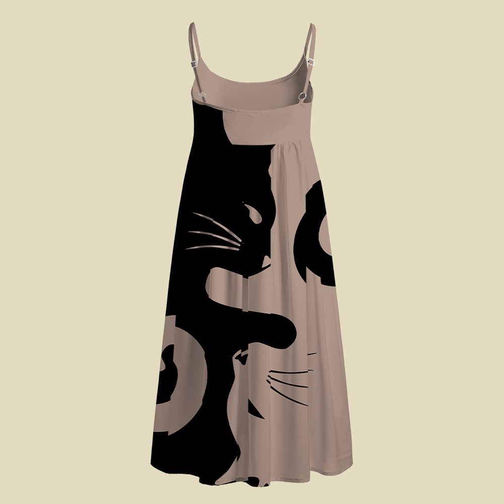 Cats Rule Camisole Midi Dress