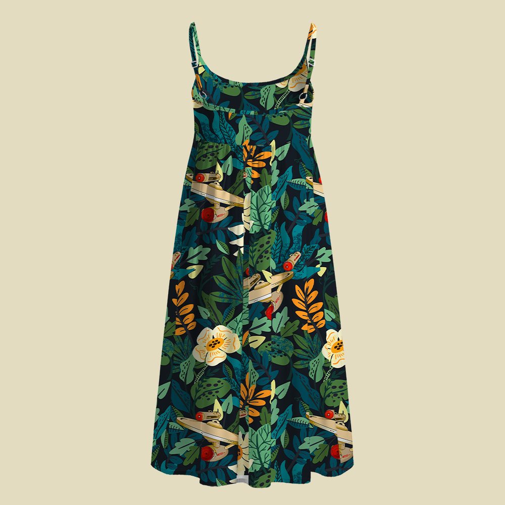 Scifi Spacecraft Camisole Midi Dress