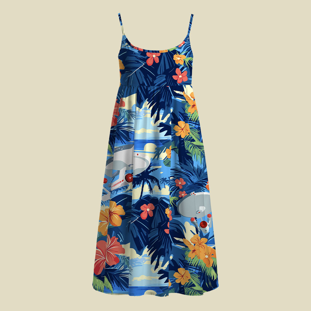Scifi Spacecraft Camisole Midi Dress