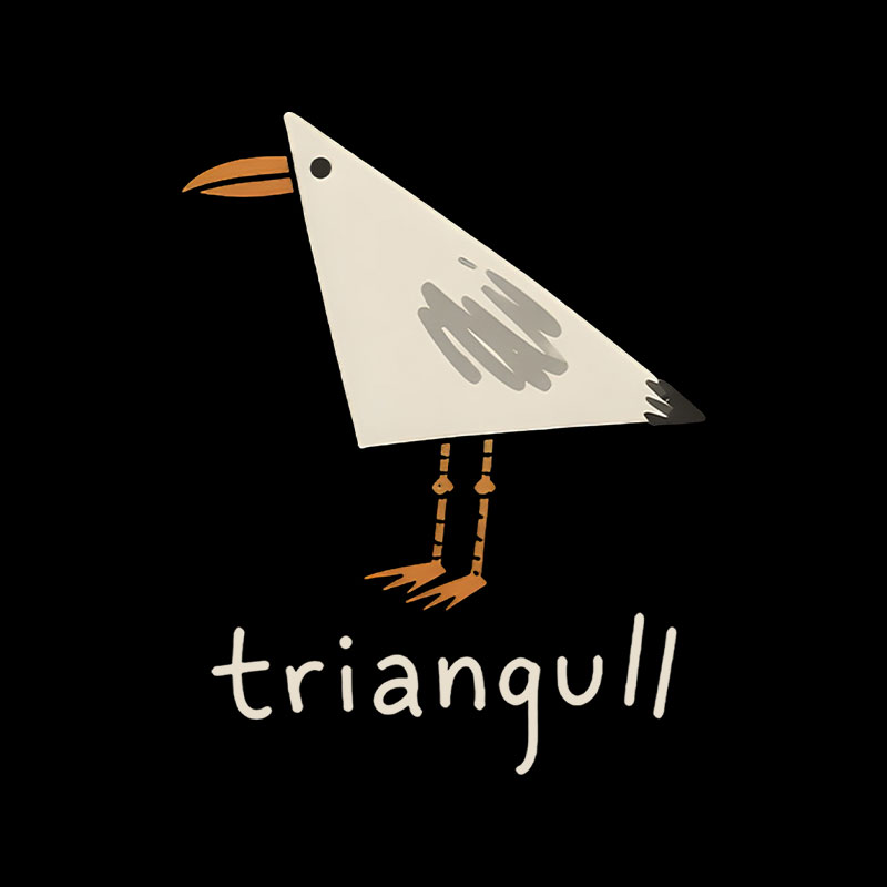 Triangull Funny Cute Pun Playful T-Shirt