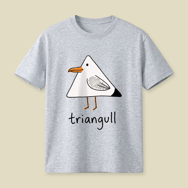 Triangull Funny Geometry Cute Triangle Seagull Bird Playful T-Shirt