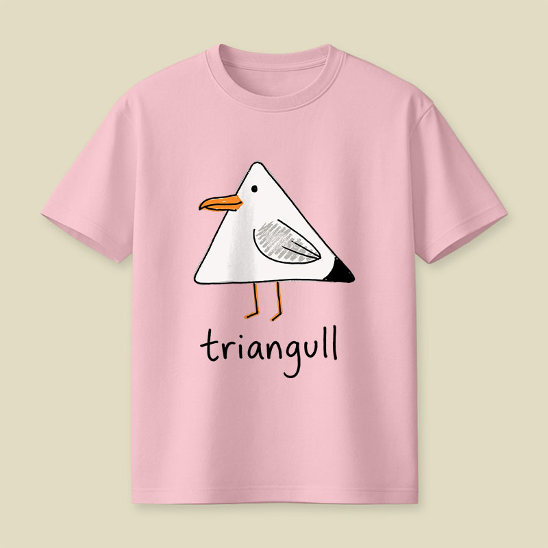 Triangull Funny Geometry Cute Triangle Seagull Bird Playful T-Shirt