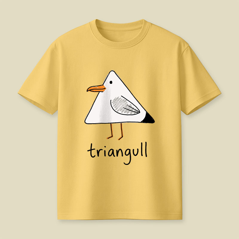 Triangull Funny Geometry Cute Triangle Seagull Bird Playful T-Shirt