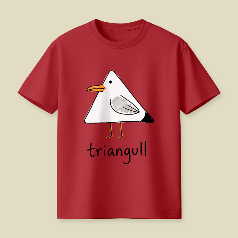 Triangull Funny Geometry Cute Triangle Seagull Bird Playful T-Shirt