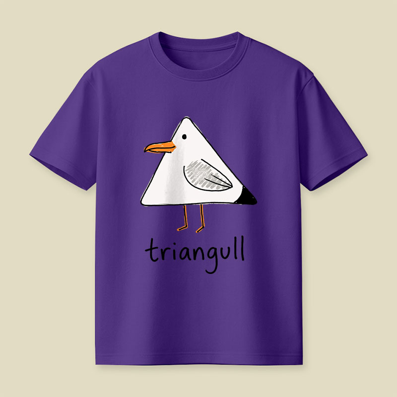 Triangull Funny Geometry Cute Triangle Seagull Bird Playful T-Shirt