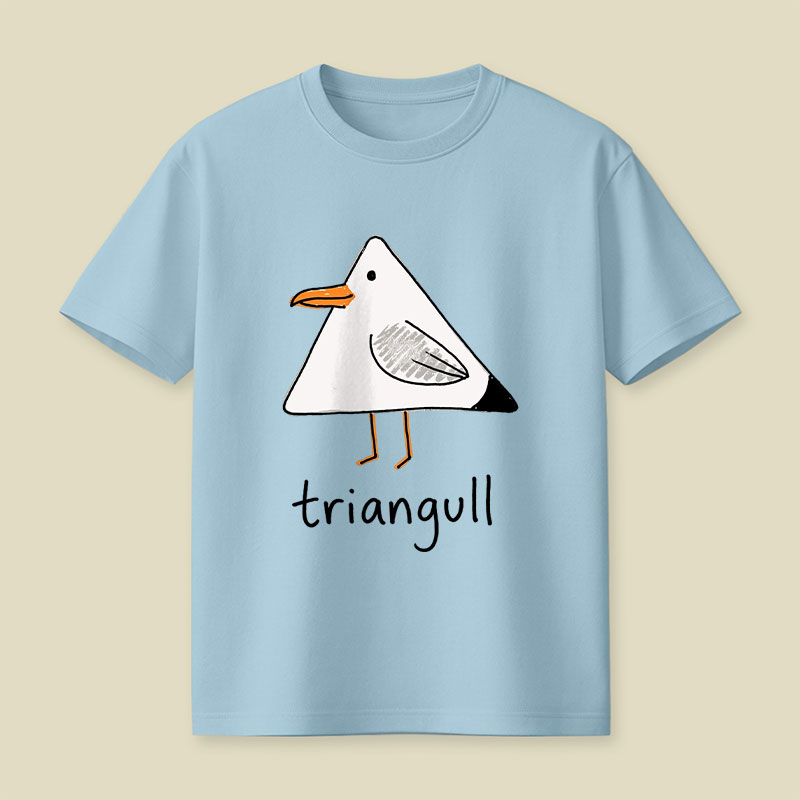 Triangull Funny Geometry Cute Triangle Seagull Bird Playful T-Shirt