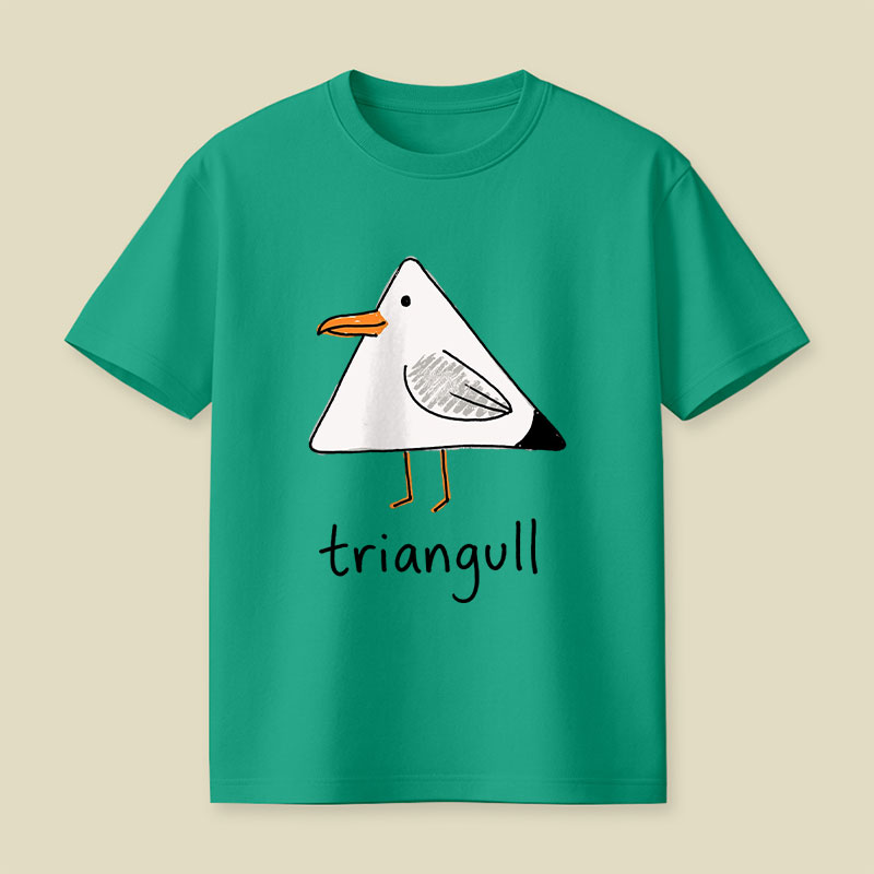 Triangull Funny Geometry Cute Triangle Seagull Bird Playful T-Shirt