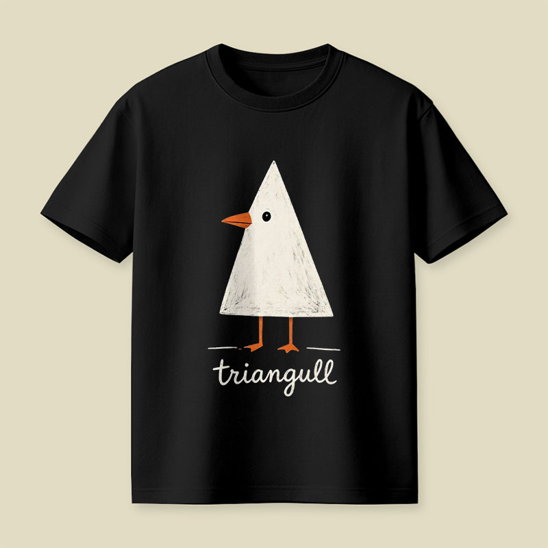 Triangull Triangle Seagull Bird Pun Playful T-Shirt