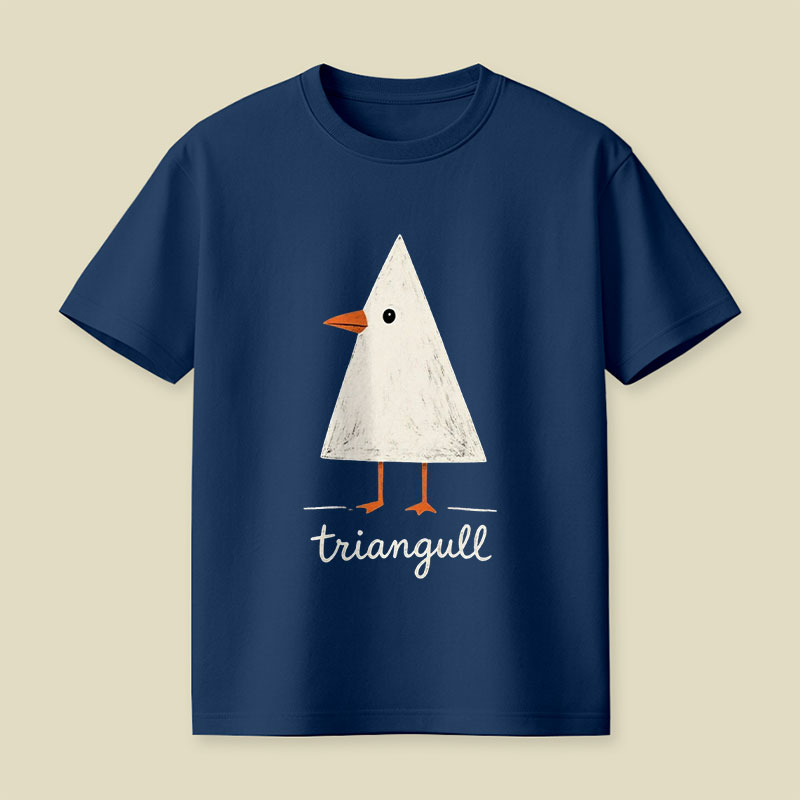 Triangull Triangle Seagull Bird Pun Playful T-Shirt