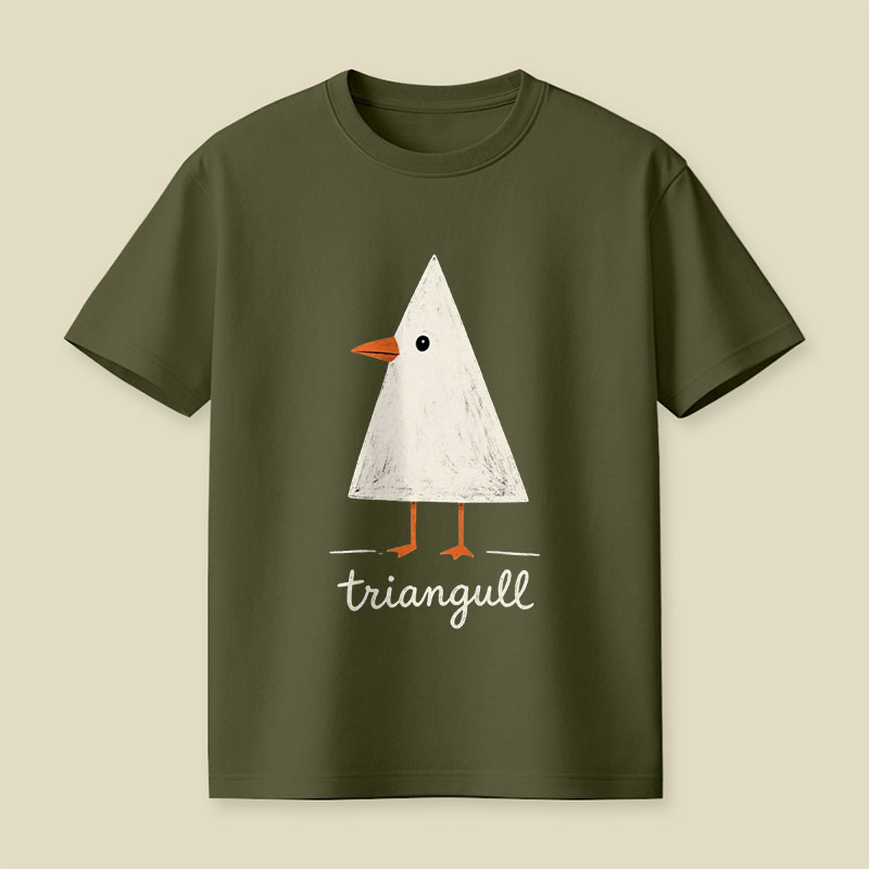 Triangull Triangle Seagull Bird Pun Playful T-Shirt