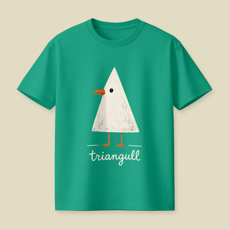 Triangull Triangle Seagull Bird Pun Playful T-Shirt