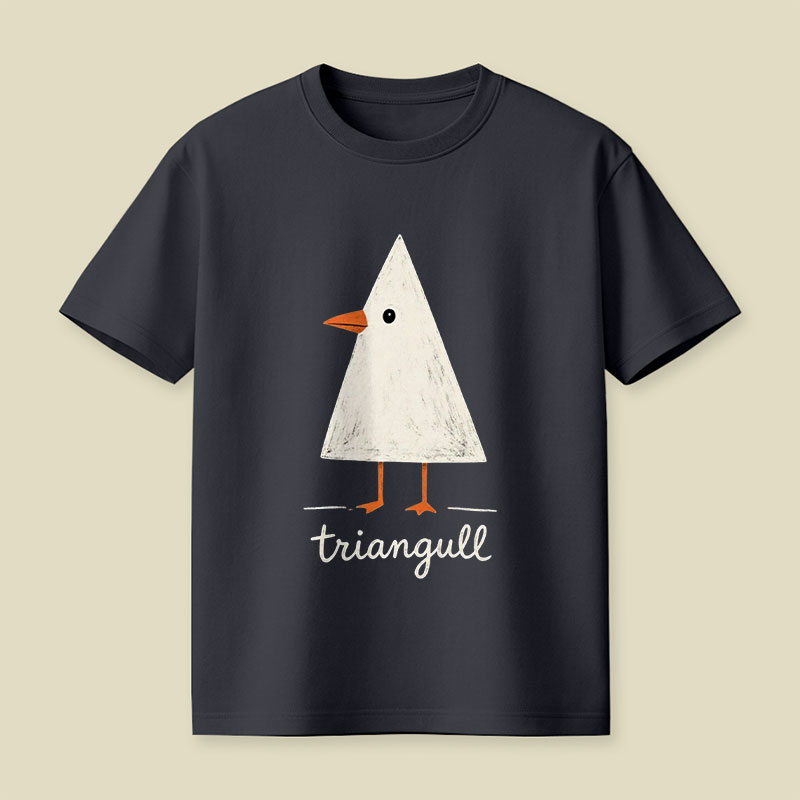 Triangull Triangle Seagull Bird Pun Playful T-Shirt