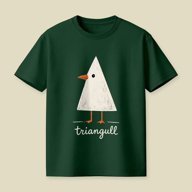 Triangull Triangle Seagull Bird Pun Playful T-Shirt