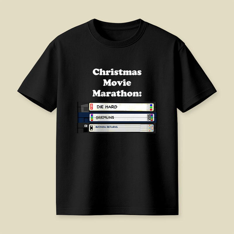 Christmas Movie Marathon Playful T-Shirt