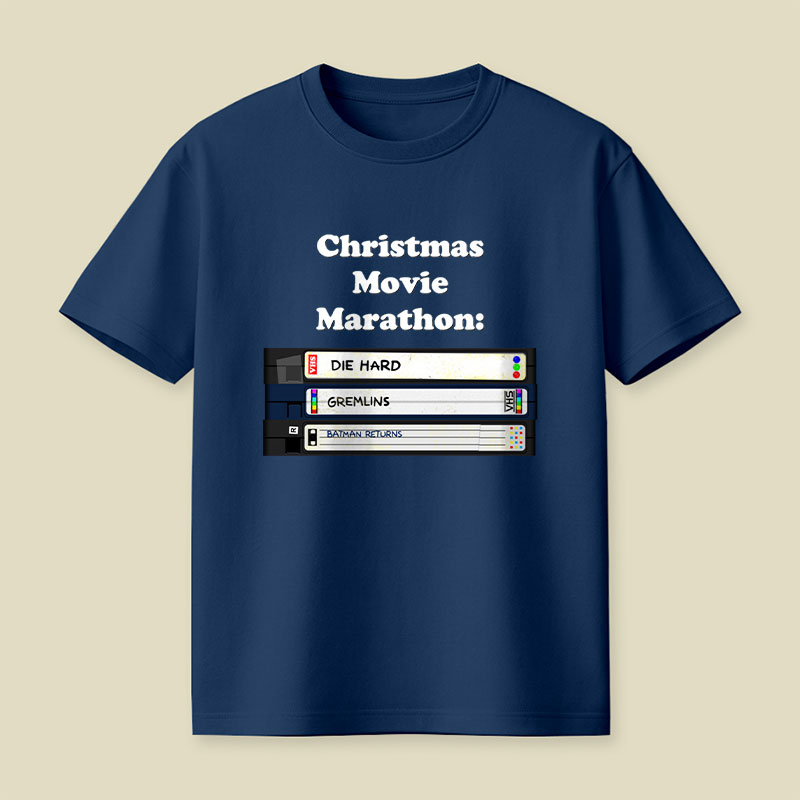 Christmas Movie Marathon Playful T-Shirt