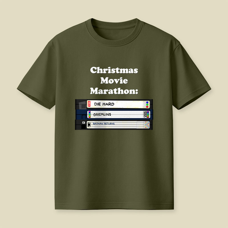 Christmas Movie Marathon Playful T-Shirt