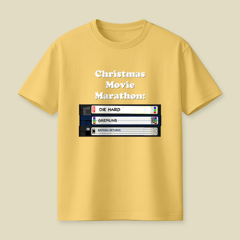 Christmas Movie Marathon Playful T-Shirt