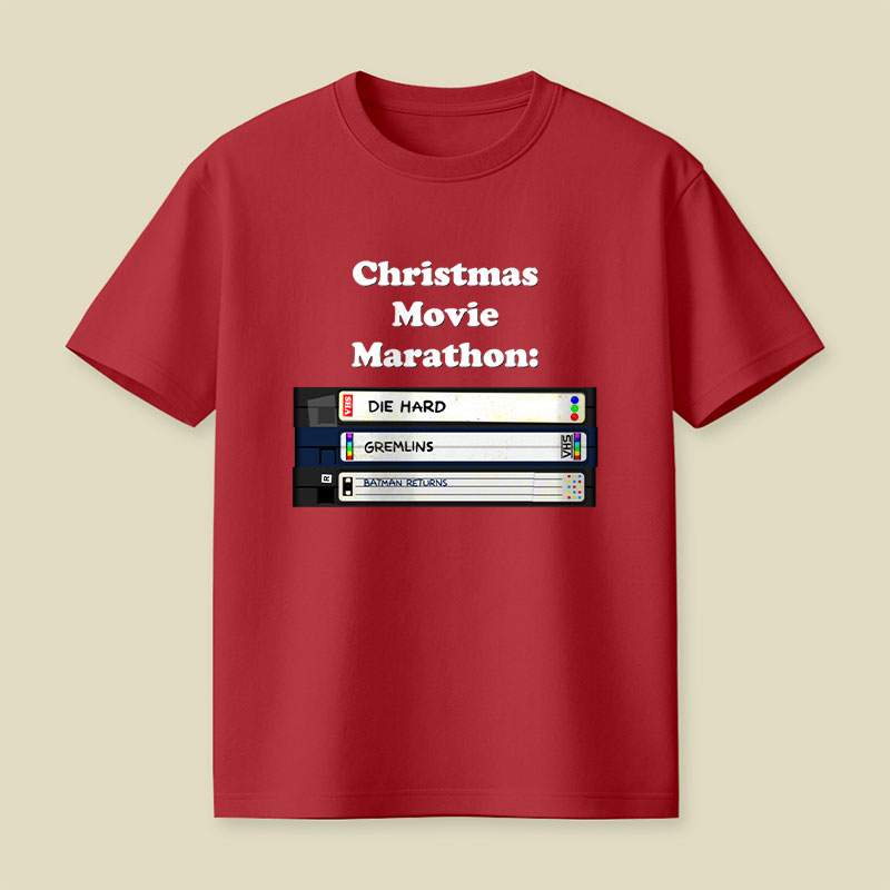 Christmas Movie Marathon Playful T-Shirt