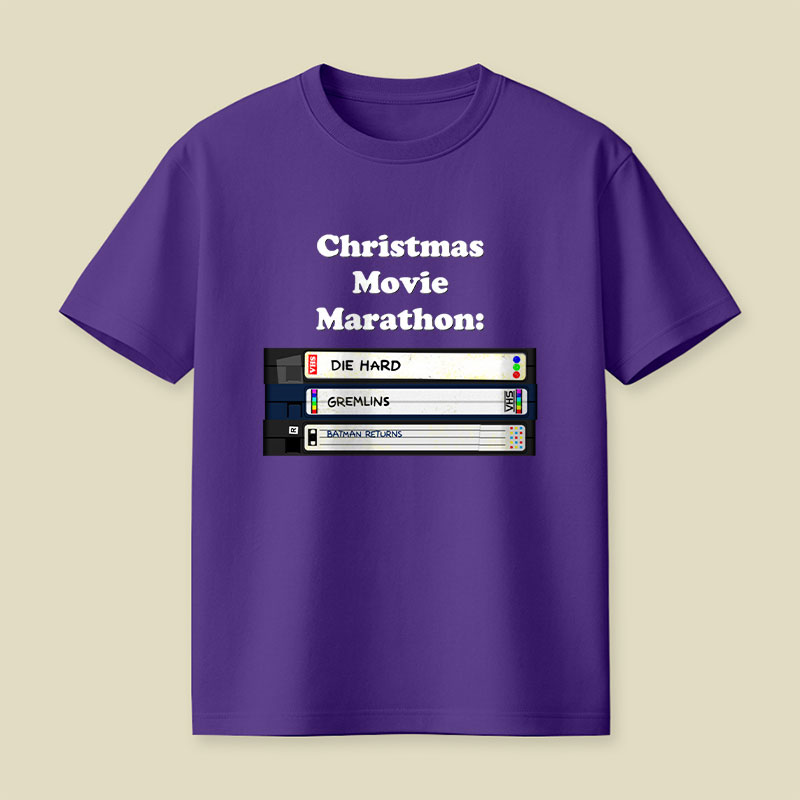 Christmas Movie Marathon Playful T-Shirt