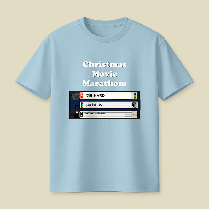 Christmas Movie Marathon Playful T-Shirt