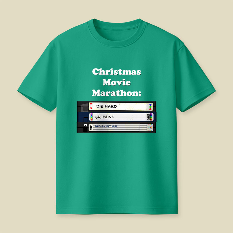 Christmas Movie Marathon Playful T-Shirt