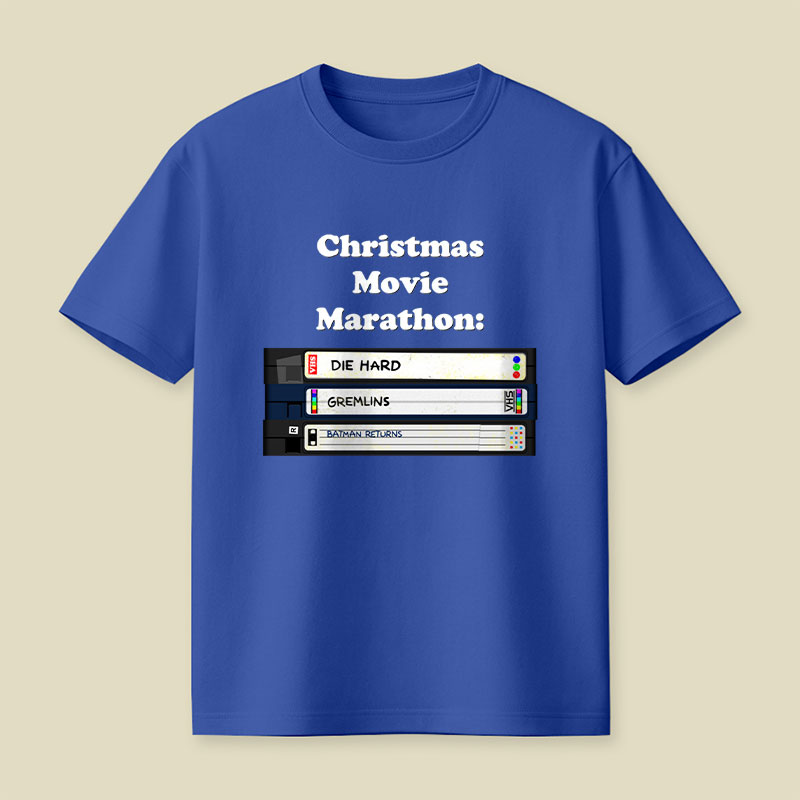 Christmas Movie Marathon Playful T-Shirt