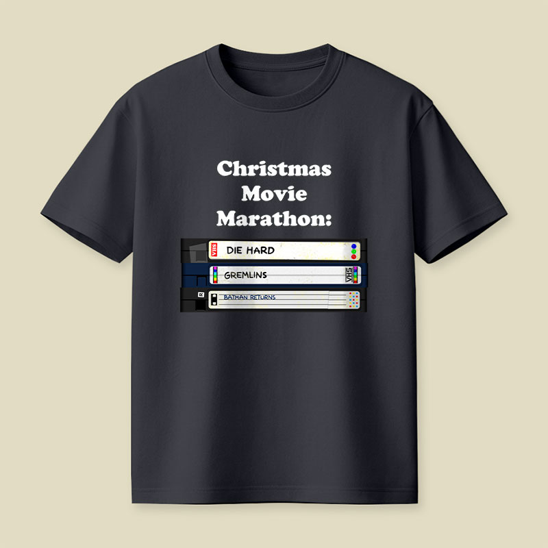 Christmas Movie Marathon Playful T-Shirt