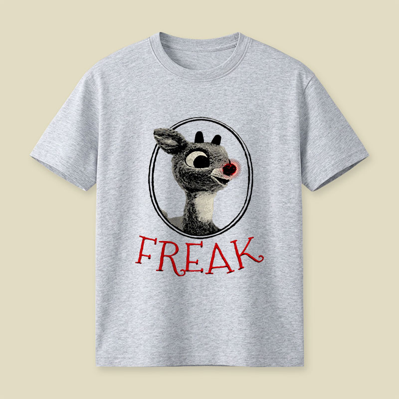FREAK Rudolph the Red Nosed Reindeer Christmas Playful T-Shirt
