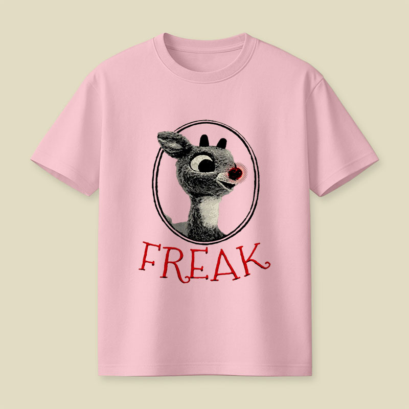 FREAK Rudolph the Red Nosed Reindeer Christmas Playful T-Shirt